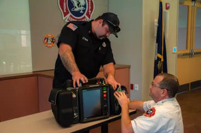 GCFD firefighters with new equipment